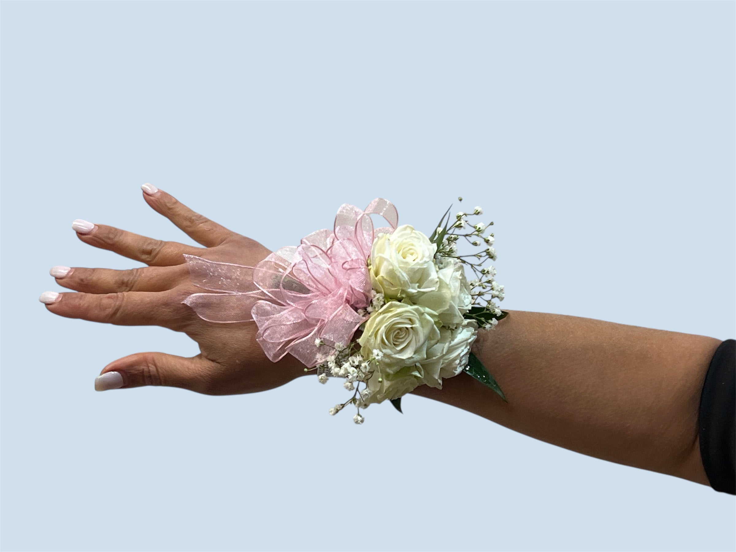 Spray Rose, Fairy Pink and White Prom Set