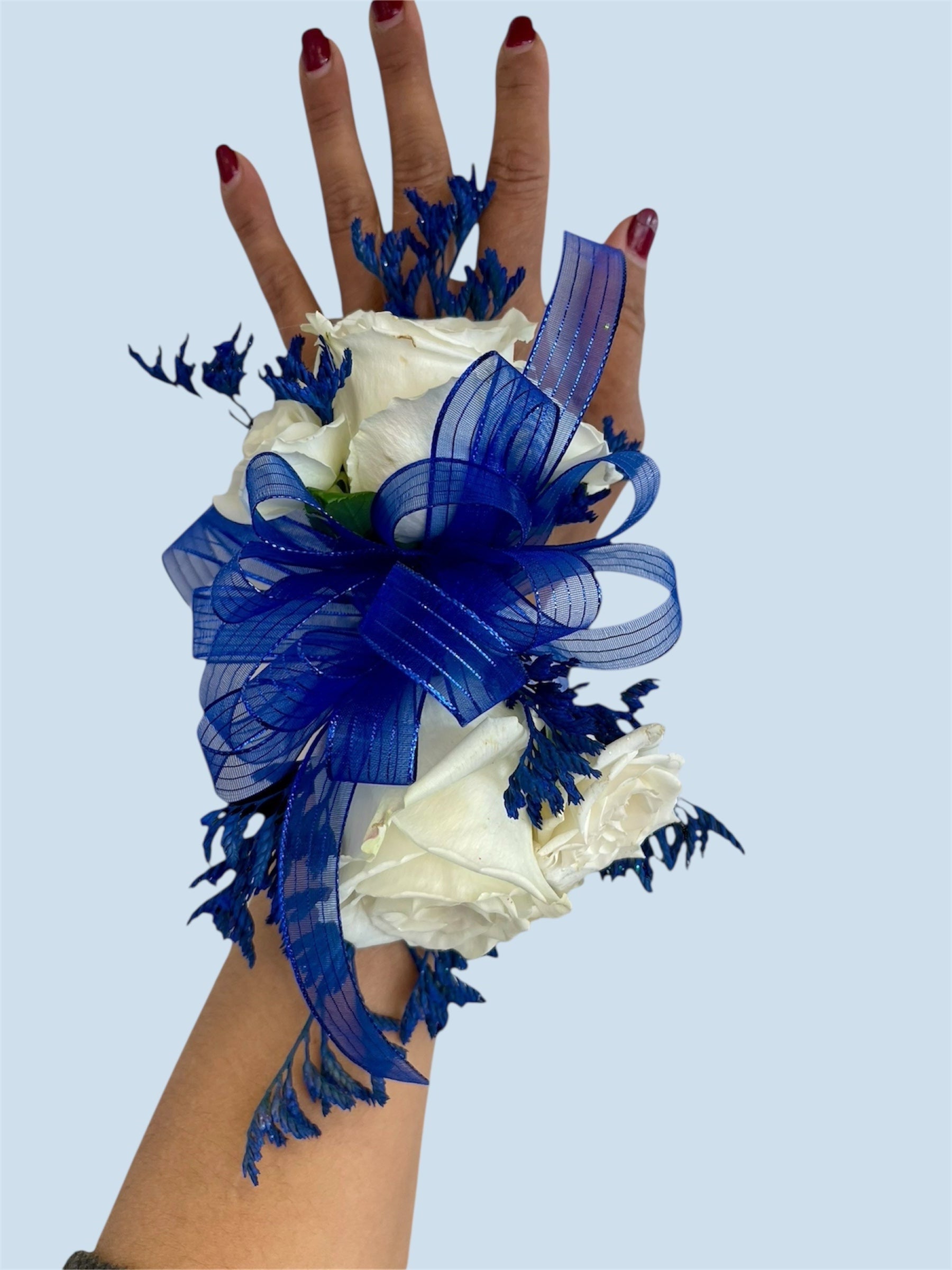 Corsage Blue Ribbon