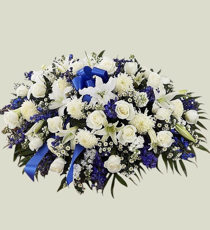 Touch of Blue Casket Spray