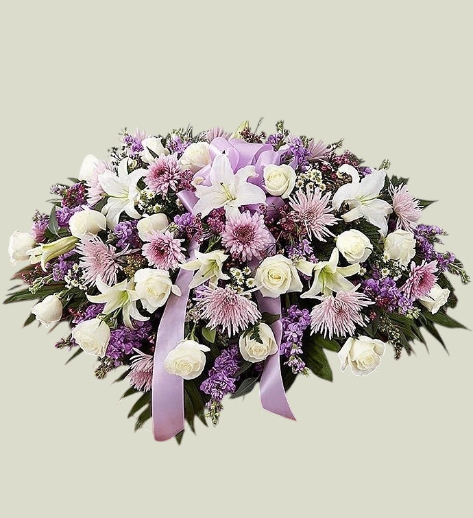 Lavender Lament Casket Spray