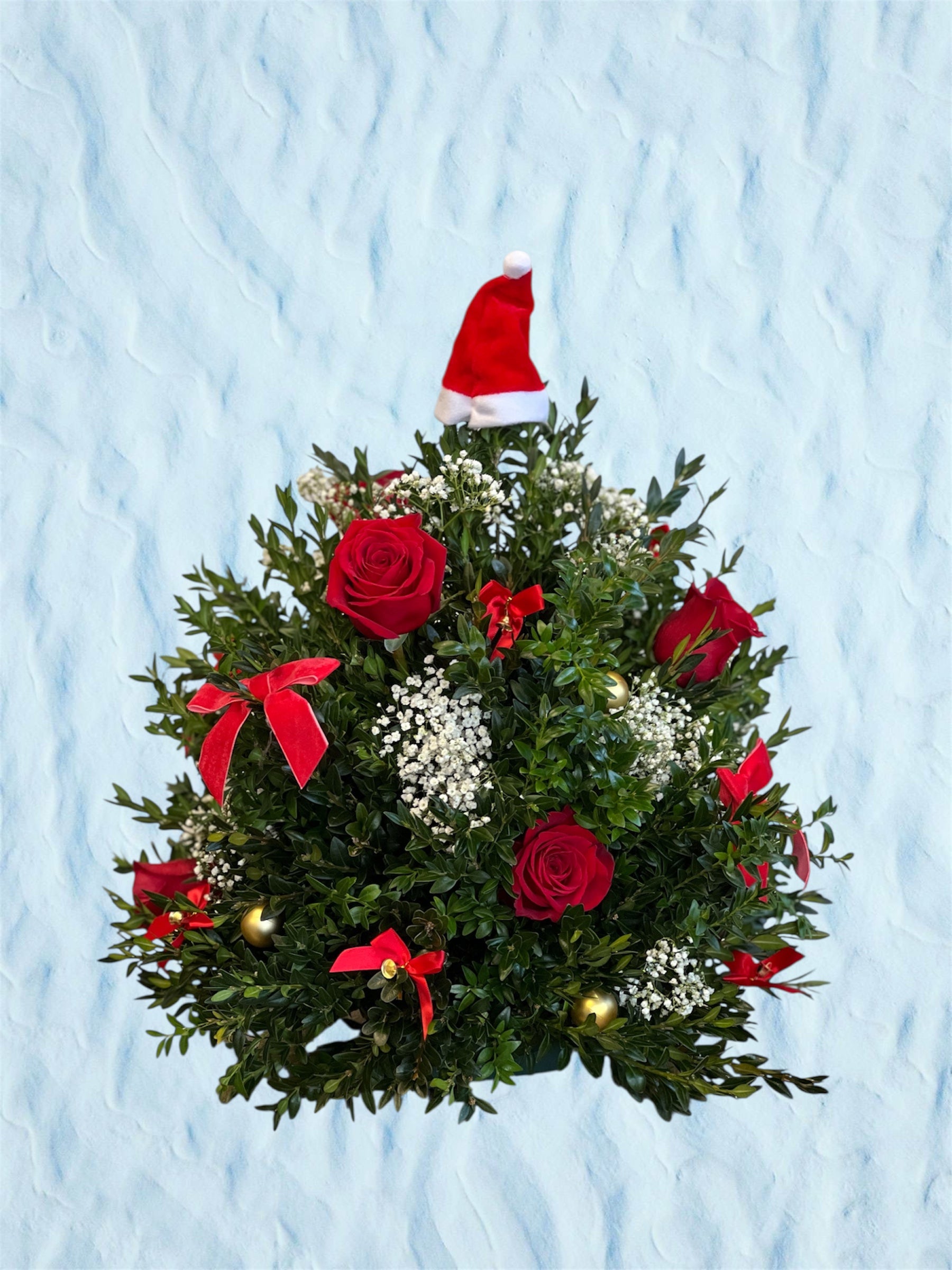 Santa Baby Boxwood Christmas Tree