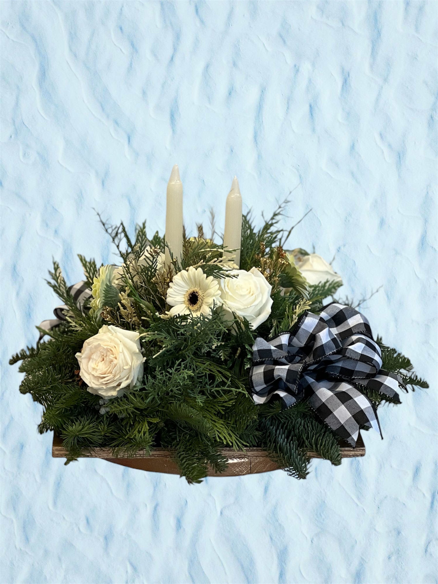 Winter white centerpiece