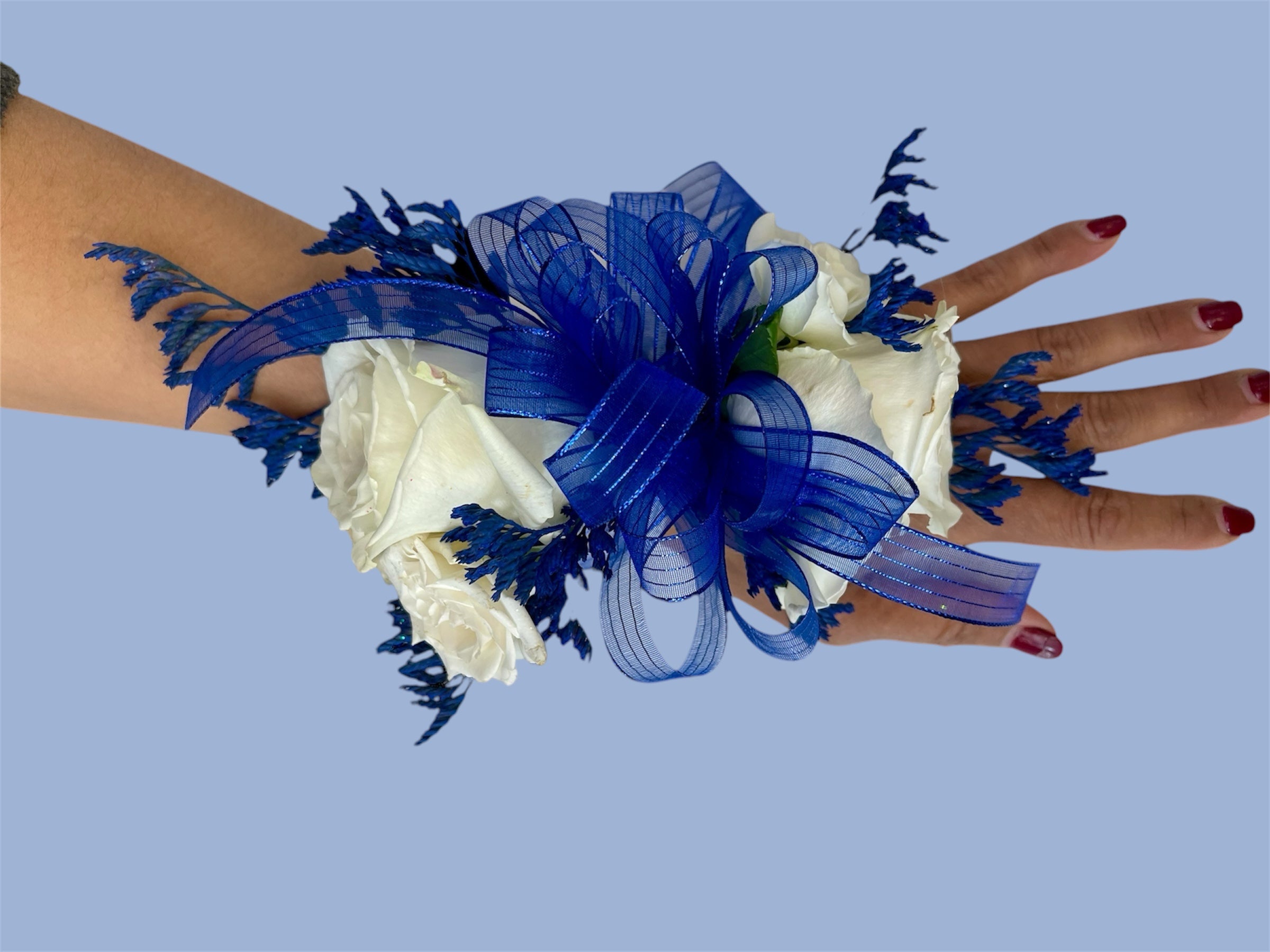 Corsage Blue Ribbon